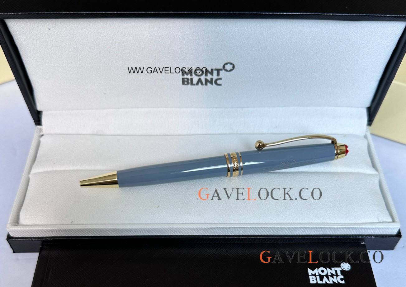 Copy Mont blanc 100 Yrs Meisterstuck Glacier-Gold Ballpoint Pen Slim
